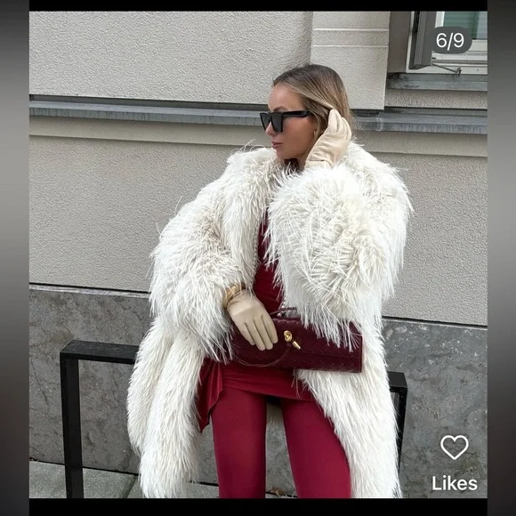 Zara faux fur coat limited edition